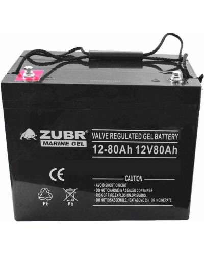 ZUBR MARINE GEL NPG 12-80 (12V, 80Ah). Аккумулятор герметичный свинцово-кислотный. ZUBR в Уфе