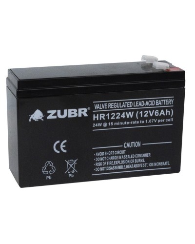 ZUBR HR 1224W (12V, 6Ah). Аккумулятор герметичный свинцово-кислотный. ZUBR в Уфе