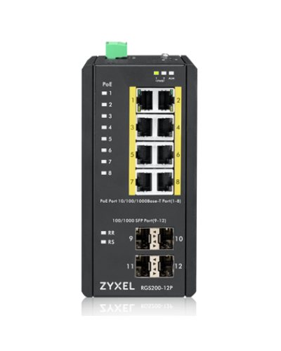 RGS200-12P-ZZ0101F. Промышленный L2 PoE+ коммутатор. ZYXEL в Уфе