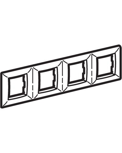 Рамка на 2+2+2+2 модуля (четырехместная), сл. кость (75014O): Рамка четырехместная, Brava в Уфе