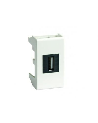 Розетка USB 2.0 Brava 1 модуль белая (76200B): Розетка USB в Уфе