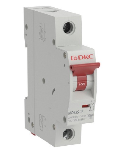 YON max MD63S 1P 10А 4,5кА C (MD63S-1PC10). Автоматический выключатель. ДКС в Уфе