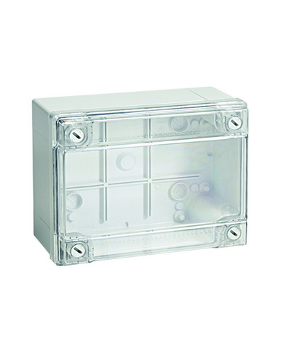 Коробка ответвительная с гладкими стенками, IP56, 380х300х120 (54420). Коробка ответвительная с гладкими стенками и прозрачной крышкой. ДКС в Уфе