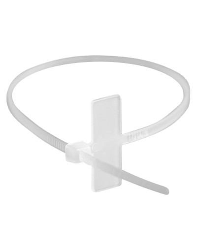 Хомут 2,5x110 белый (100шт) (252110SR-M): Хомут маркировочный, горизонтальная табличка под замком 20x9 в Уфе