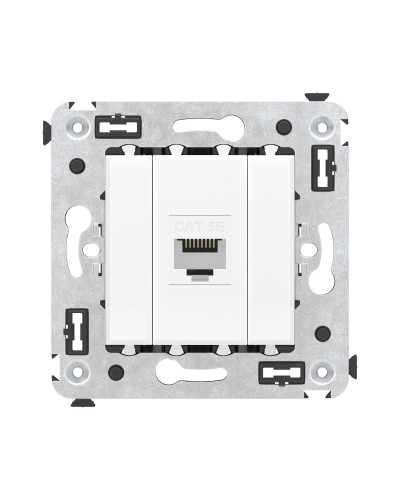 Розетка RJ-45 в стену, кат.5E, Avanti, одинарная, белое облако (4400663). Розетка компьютерная. ДКС в Уфе