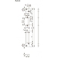 FLH24. Запорная планка длинная. dormakaba