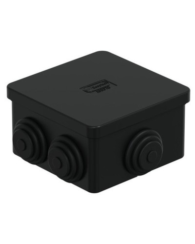 Коробка JBS070 70х70х40, 6 вых., IP44, черная (44056BL-1). Коробка монтажная. Экопласт в Уфе