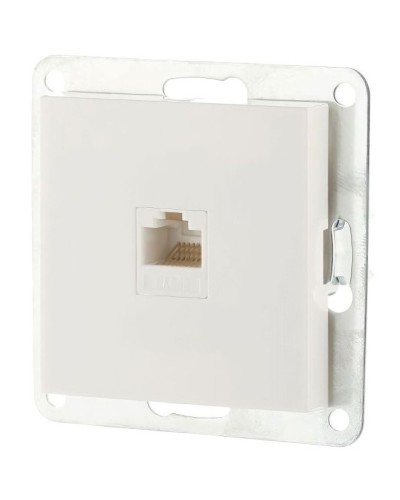 Розетка RJ-45 кат.5е с накладкой, белый LK80 (846104-1). Розетка компьютерная. Экопласт в Уфе