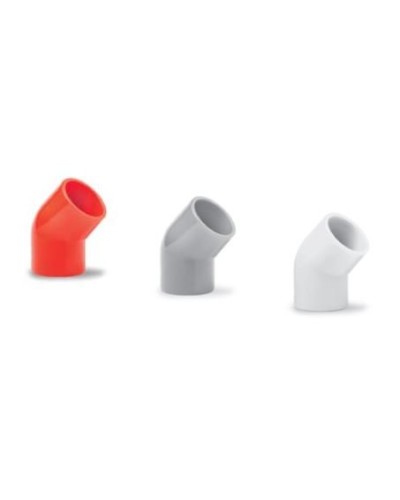 Ecoplast поворот 45гр., для аспирационной системы D25, АБС, белый (10 шт) (49225-10W). Поворот для аспирационной системы. Экопласт в Уфе