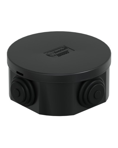 Коробка JBR080 D=80х40, 4 вых., IP44, черная (44005BL-1). Коробка монтажная. Экопласт в Уфе