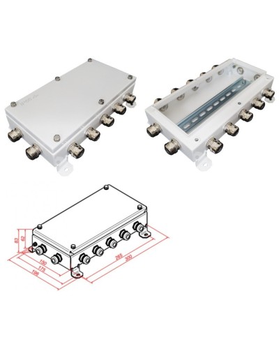 КМ IP66-1530, 12 вводов. Коробка монтажная электротехническая. Гефест в Уфе