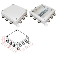 КМ IP66-2020, 12 вводов. Коробка монтажная электротехническая. Гефест