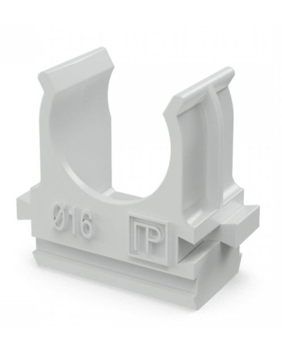 Крепеж-клипса для труб АБС-пластик в п/э D16 (100 шт) (PR.02616). Крепление для труб ПВХ. Промрукав в Уфе