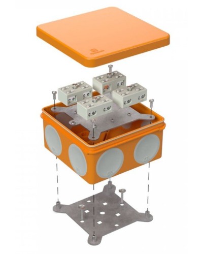 Коробка огнестойкая 100х100х50 (60-0300-FR6.0-4-8-Р Е15-Е60). Коробка огнестойкая для открытой установки. Промрукав в Уфе