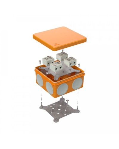 Коробка огнестойкая 100х100х50 (60-0300-FR10.0-8). Коробка огнестойкая для открытой установки. Промрукав в Уфе