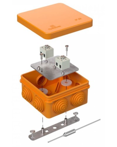Коробка огнестойкая 80х80х40 (40-0210-FR2.5-4-П). Коробка огнестойкая для открытой установки. Промрукав в Уфе