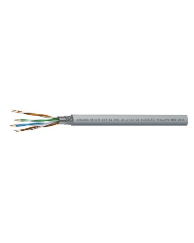 СПЕЦЛАН SF/UTP Cat 5e PVC LSнг(А)-LS 1х2х0,52. Кабель «витая пара» (LAN) для структурированных систем связи. Спецкабель в Уфе
