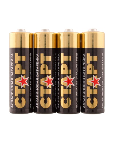СТАРТ LR6-SH4-BOX (1,5 В, AA, LR6), упак. 4 шт.. Алкалиновые батарейки. СТАРТ в Уфе